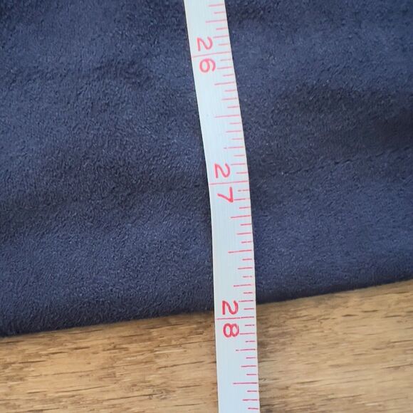 Chico’s Tunic Size 1 (M) Navy Blue Ponte Faux Suede Button Sleeves - Picture 9 of 9